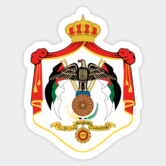 Coat of arms of Jordan Coat Of Arms Of Jordan Sticker TeePublic